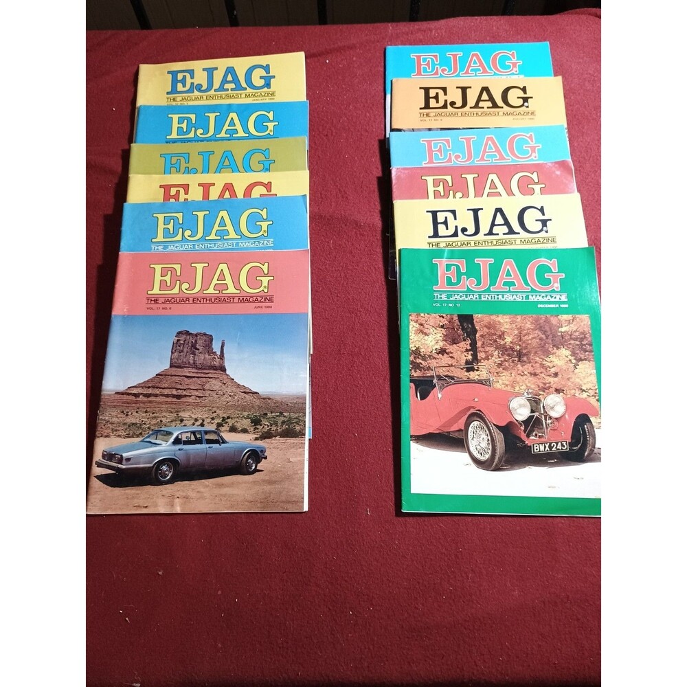 EJAG Magazine -  Jaguar - 1990- Lot of 12 issues Full Year